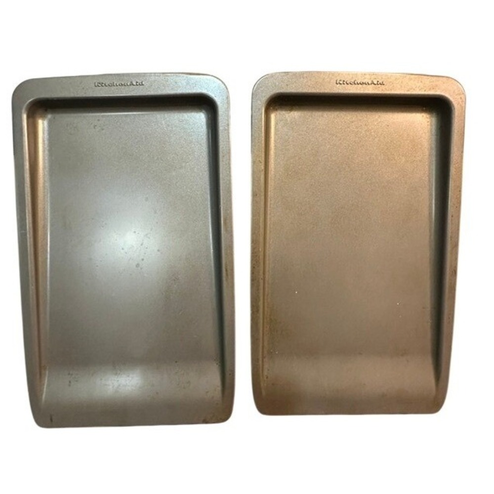 KitchenAid Baking Sheet Pan Lot 2 Farmhouse Gray Nonstick Steel 17x11
